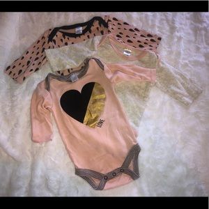 Baby Kiss onesies set of 3! 6-9 months